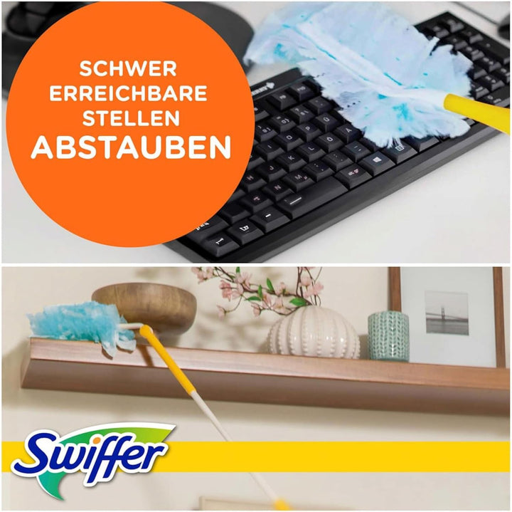 Set Swiffer® Staubmagnet XXL Teleskopgriff + 1 Handgriff + 14 Tücher