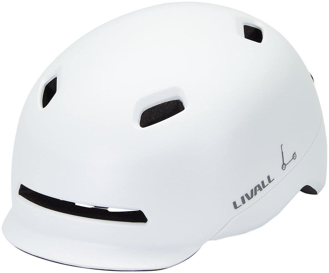 Livall Unisex – Erwachsene C20 Fahrradhelm 54-58cm Weiss, 54-58cm Weiss