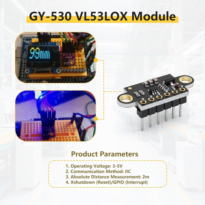 VL53L0X Laser Distanzsensor,VL53L0X V2 Laser-Abstandssensor-Modul,VL53L0X Time-of-Flight-Entfernungs