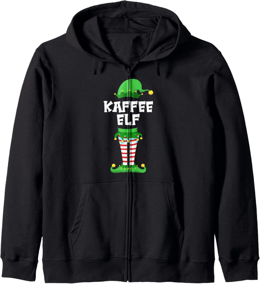 Kaffee Elf Partnerlook Familien Outfit Weihnachten Kapuzenjacke