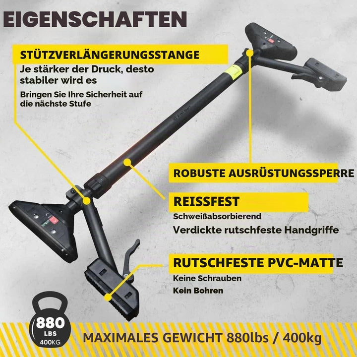 Klimmzugstange/Klimmzugstange Oberkörper-Workout-Stange, super belastbar: Doppelte Sicherheitsverrie
