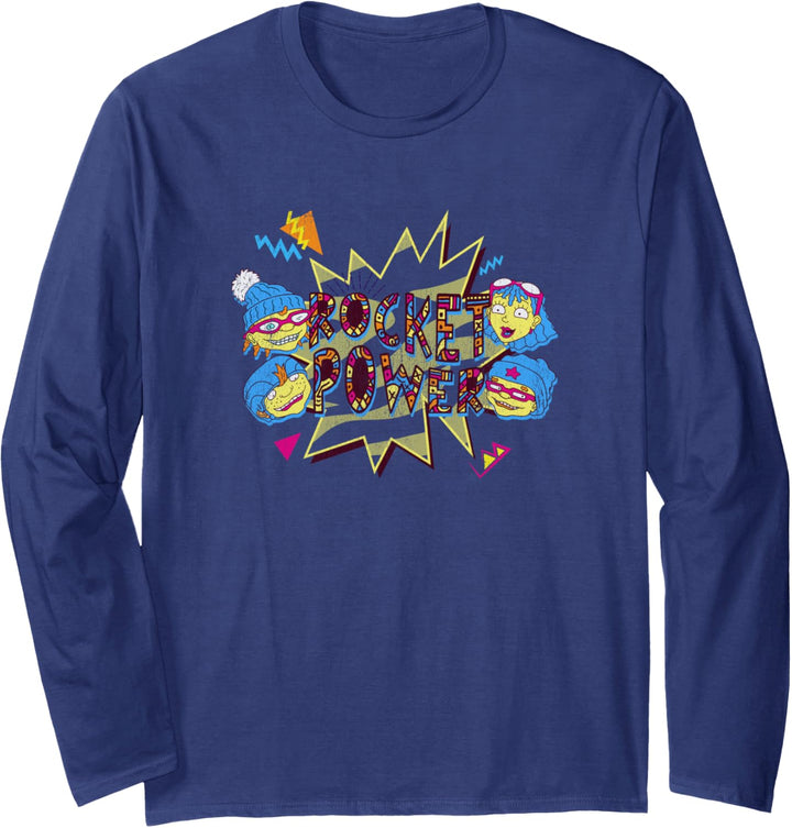Rocket Power Four Heads Artsy Retro Title Langarmshirt