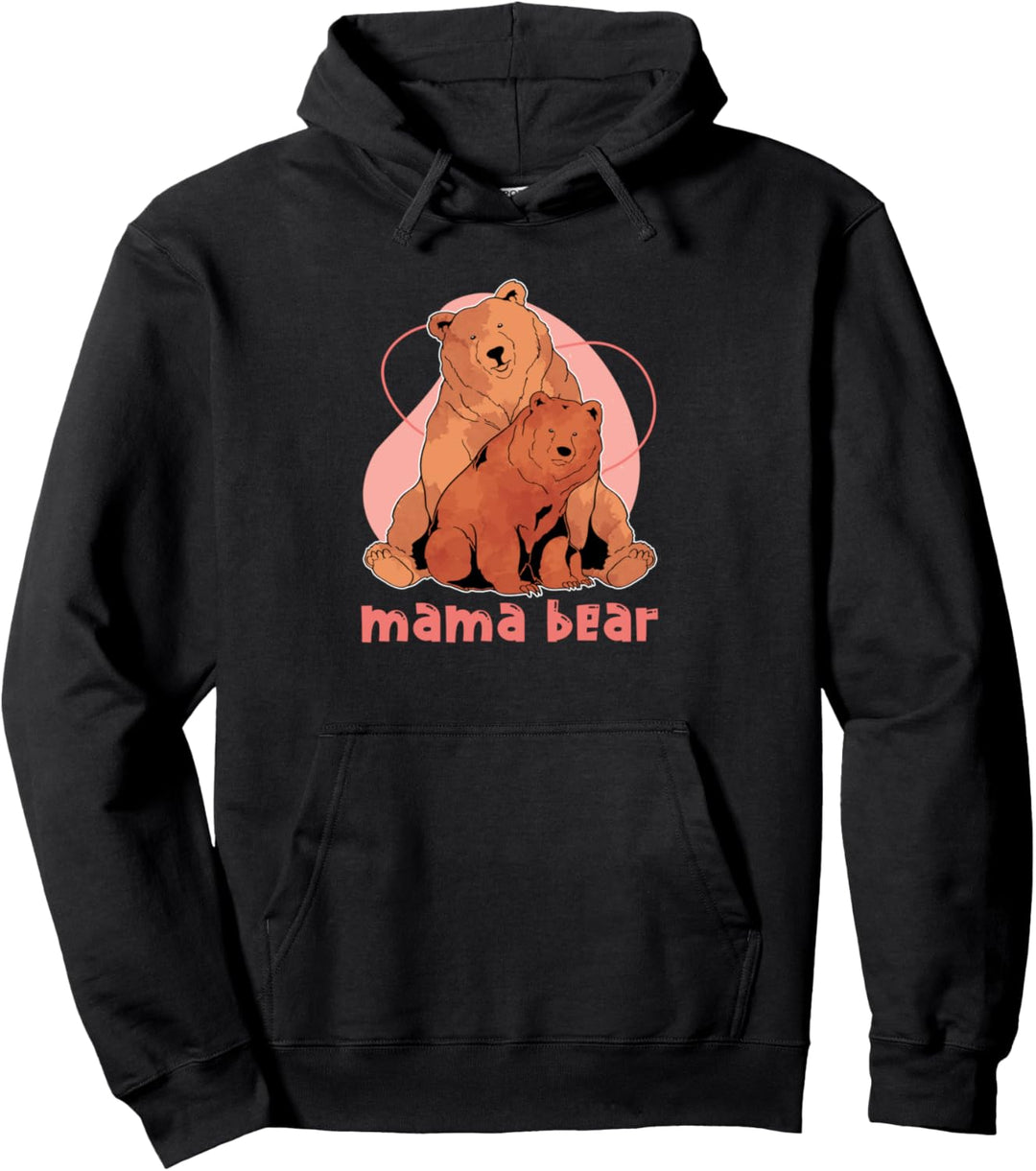 Bären Familie Süsses Braunbär Baby Muttertag Mama Bär Pullover Hoodie