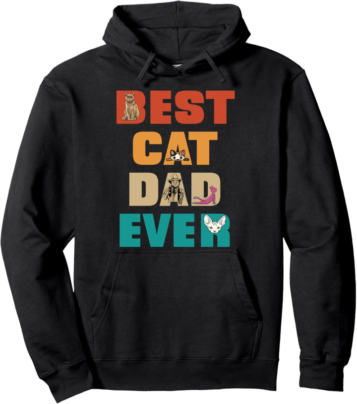 Best Cat Dad Ever Kitten Katez Daddy Vatertag Vintage Pullover Hoodie