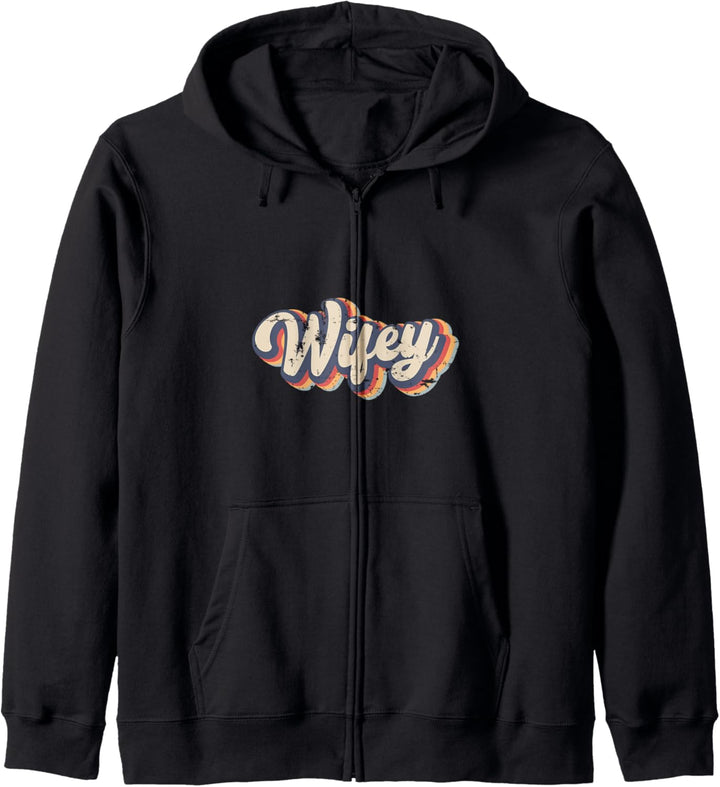 Wifey Vintage Rainbow Kapuzenjacke