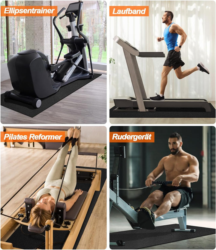 Faltbare Bodenschutzmatte Fitness Unterlegmatte für Fitnessgeräte, 140cmx65cm/160x75cm/180x80cm,6mm