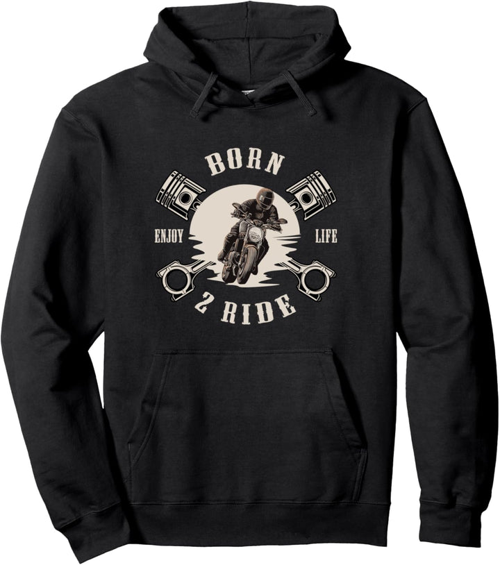 Born 2 Ride I Motorradfahrer Geschenk Tourenmotorrad Pullover Hoodie