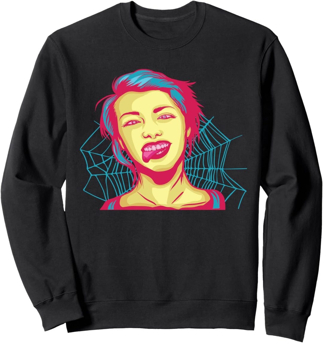Spiderweb Gothic Mädchen Pastell Gothic Geschenk Sweatshirt