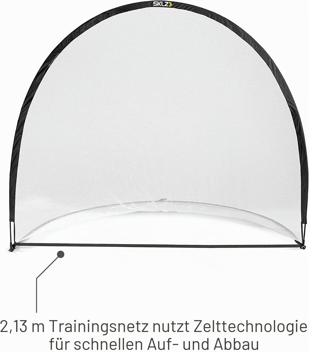 SKLZ Unisex-Adult Home Golf Driving Range Kit mit Netz, Golfbällen, Startrampe und Abschlägen, Schwa