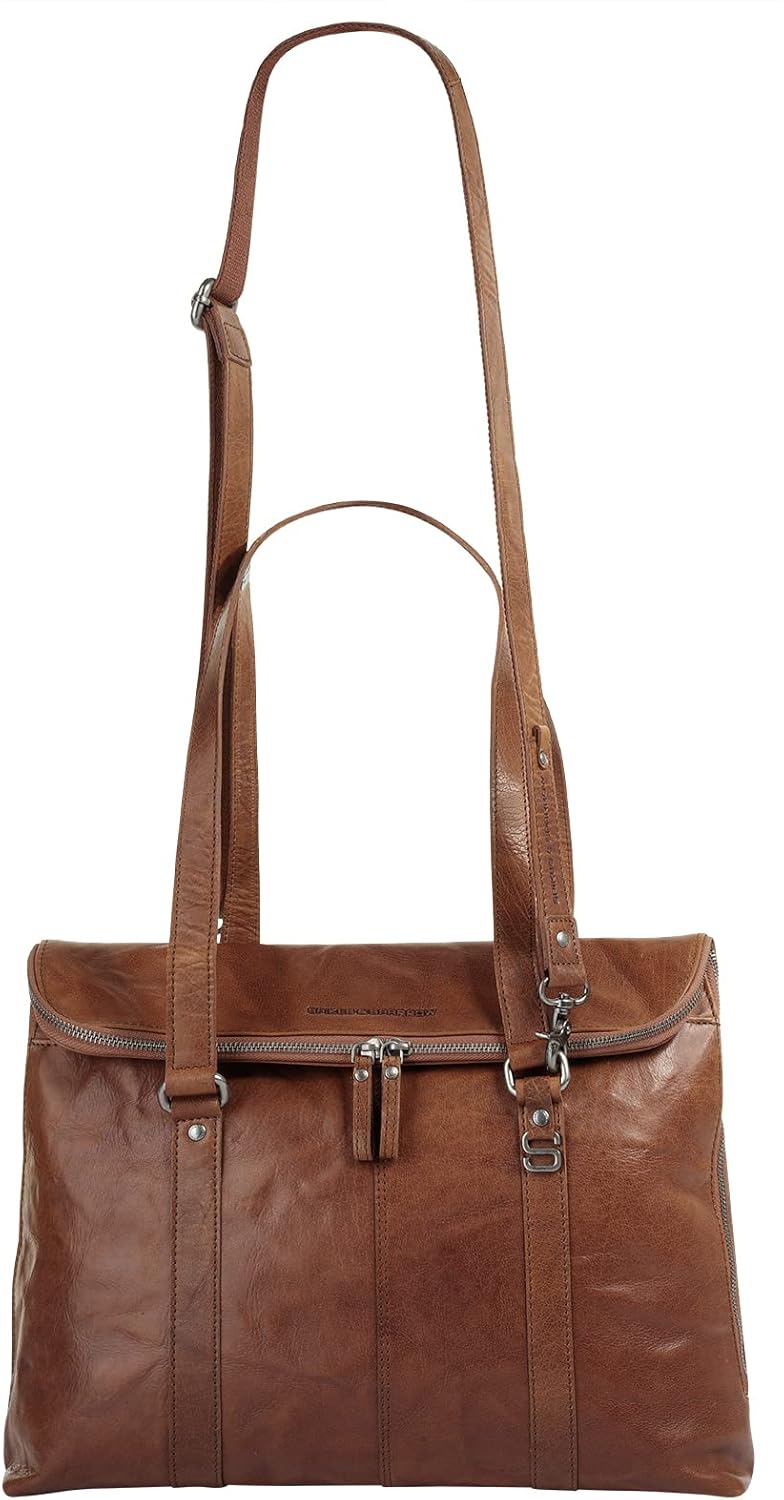 Spikes &amp; Sparrow Shopper Echt Leder Damen - 021284 Brandy, Brandy