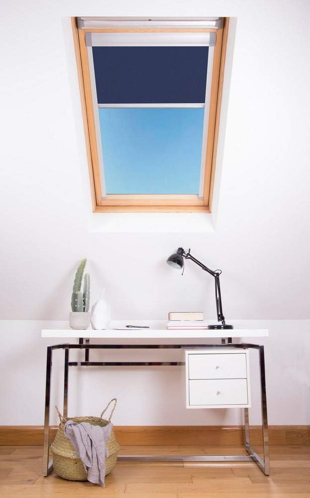 Bloc Skylight Rollo 10 (114/118) für Fakro Dachfenster Blockout, Marineblau 10(114/118) Fakro Marine