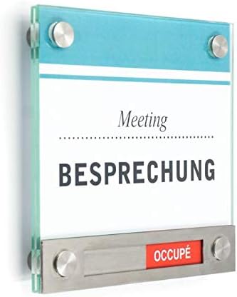 Türschild VITRUM 150/150 mit Rot/Grün-Anzeige (Libre/Occupé) Libre/ Occupé, Libre/ Occupé