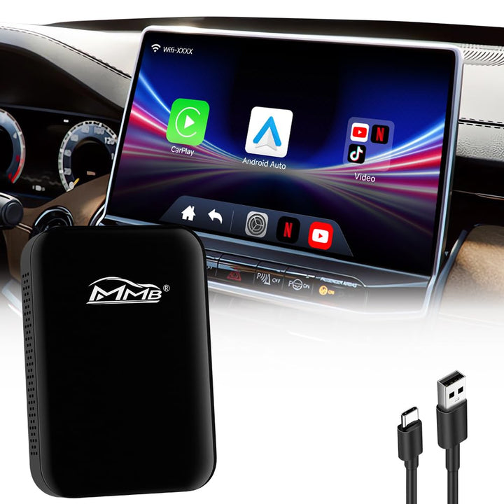 MMB Wireless Magic Box 2.0 CarPlay Adapter, Android Auto Apple CarPlay Adapter Für Online Netflix/Sm