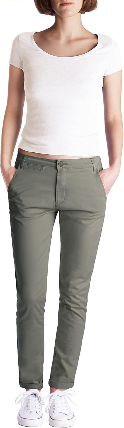 Fraternel Chino Damenhose Stoffhose normal Waist S Khaki, S Khaki