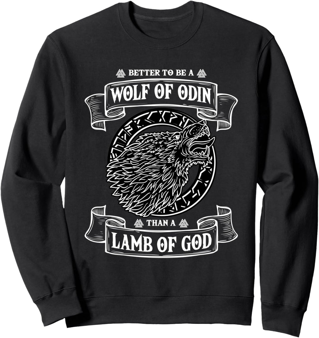 Wolf Odins - Nordische Mythologie & Wikinger Vegvisir Sweatshirt
