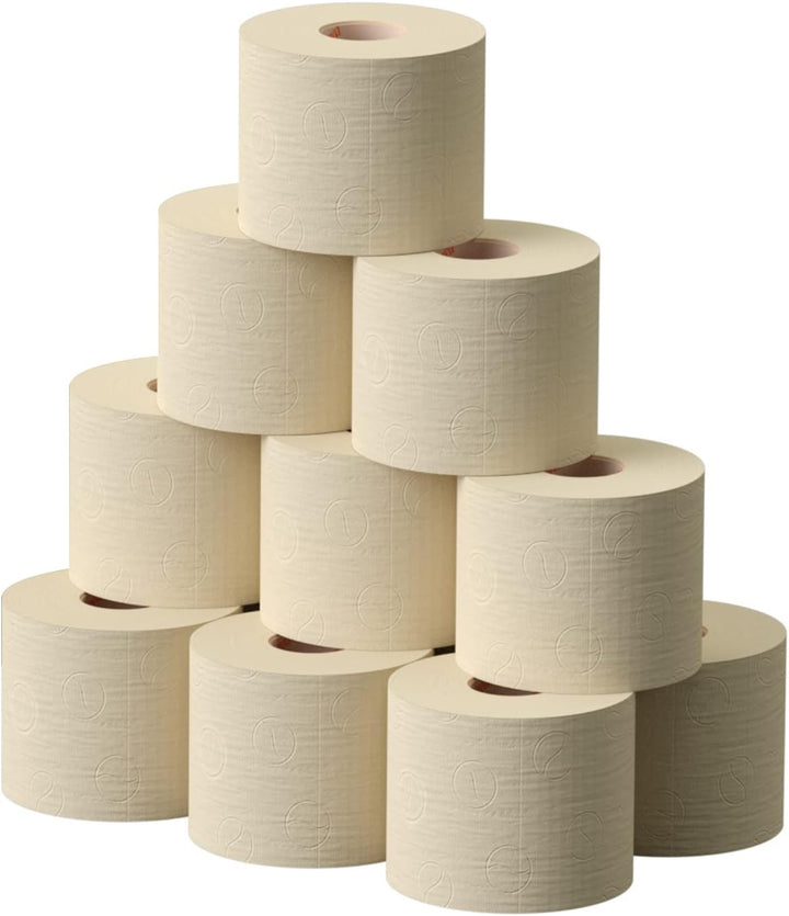Renova Toilettenpapier Love &amp; Action, beiger Paket 9 x 12 rollos-: 108 12 stück (9er Pack), 12 stück