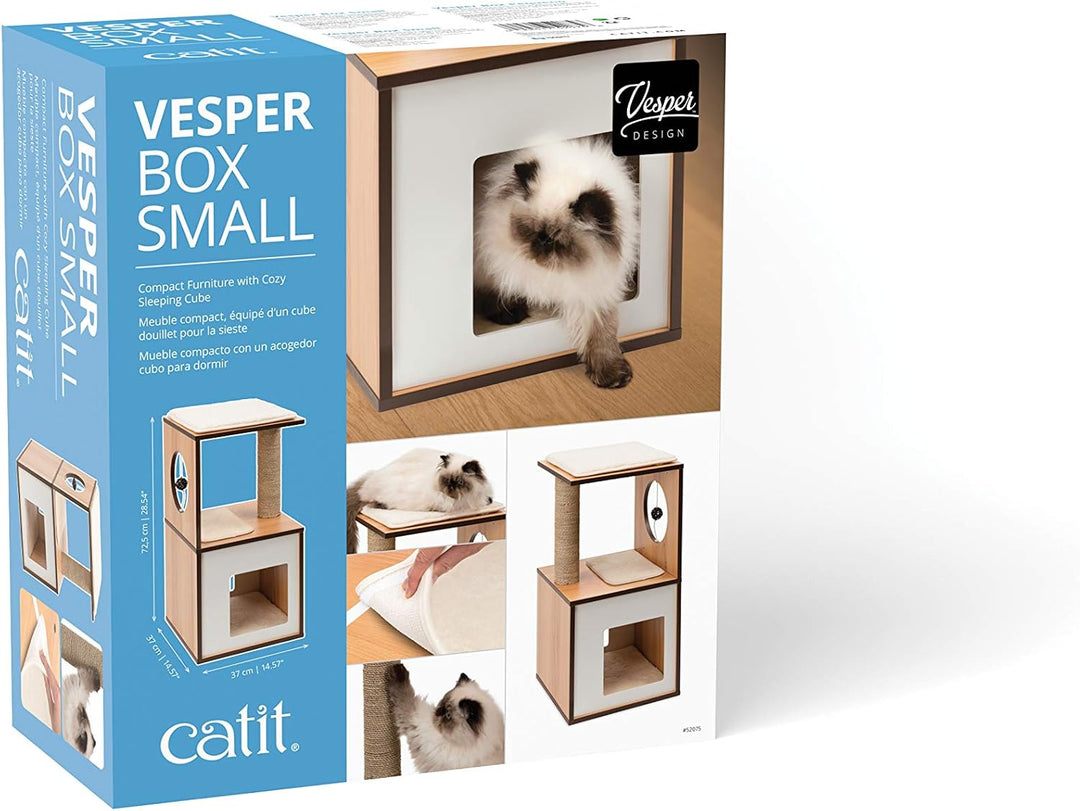 VESPER 52075 Vesper Katzenmöbel Box klein,walnuss, walnuss