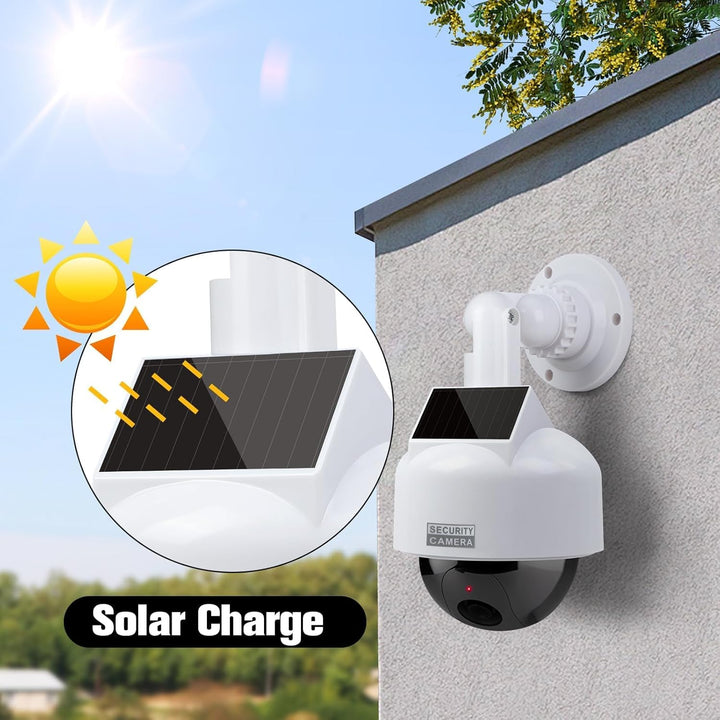 ERWEY Dummy Kamera Solar Kamera Attrappe Simulierte Dummy Speed Dome mit Objektiv Videoüberwachung W