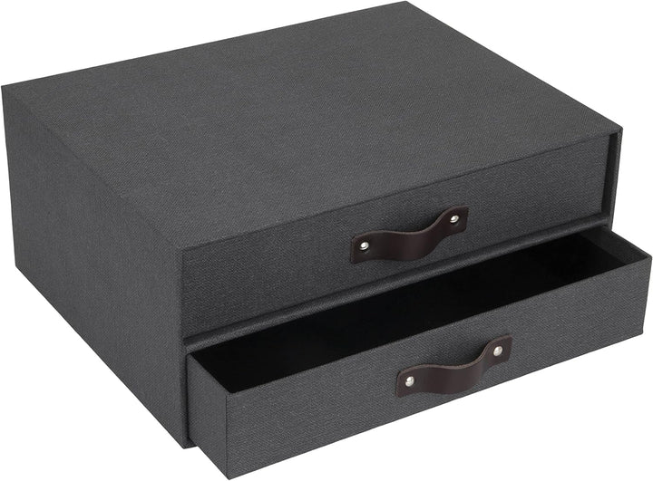 Bigso Box of Sweden Mini-Kommode für Dokumente und Büromaterial – Schreibtisch-Organizer mit 2 Schub