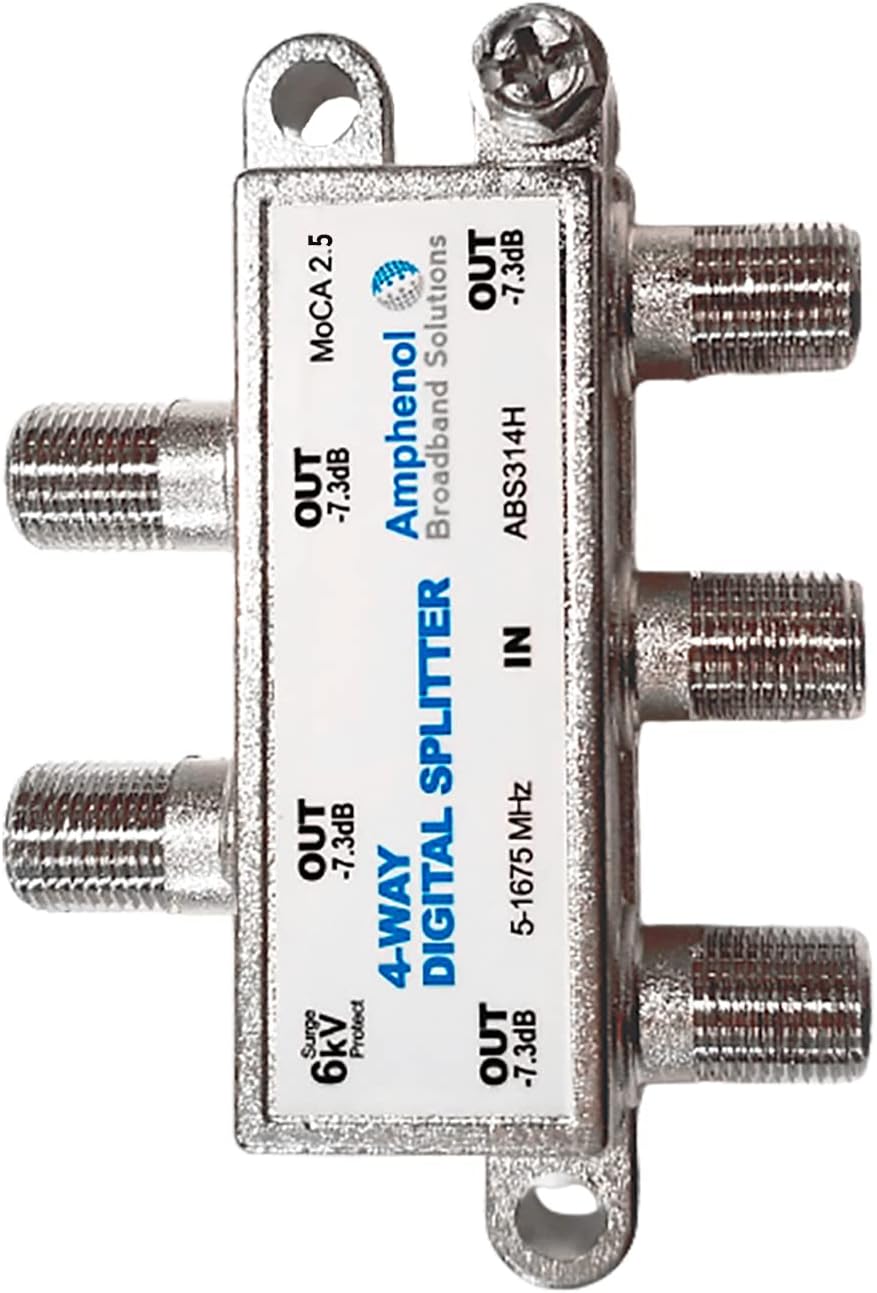 Amphenol 4-fach Digital Splitter MoCA 2.0 ABS314H 4 Way, 4 Way
