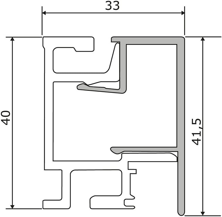 KESSEBÖHMER Linero MosaiQ Profilleisten Set 1, 60 cm/Relingsystem (8045001)