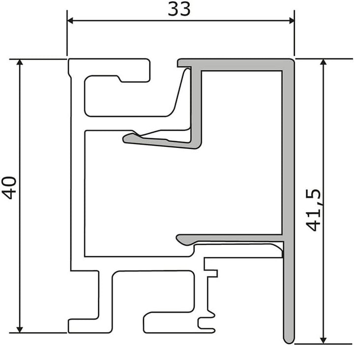 KESSEBÖHMER Linero MosaiQ Profilleisten Set 1, 60 cm/Relingsystem (8045001)