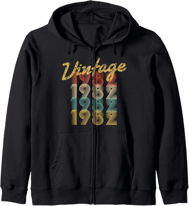 Vintage 1982 Retro Pop Born In 1982 41 Yrs Old Birthday Kapuzenjacke