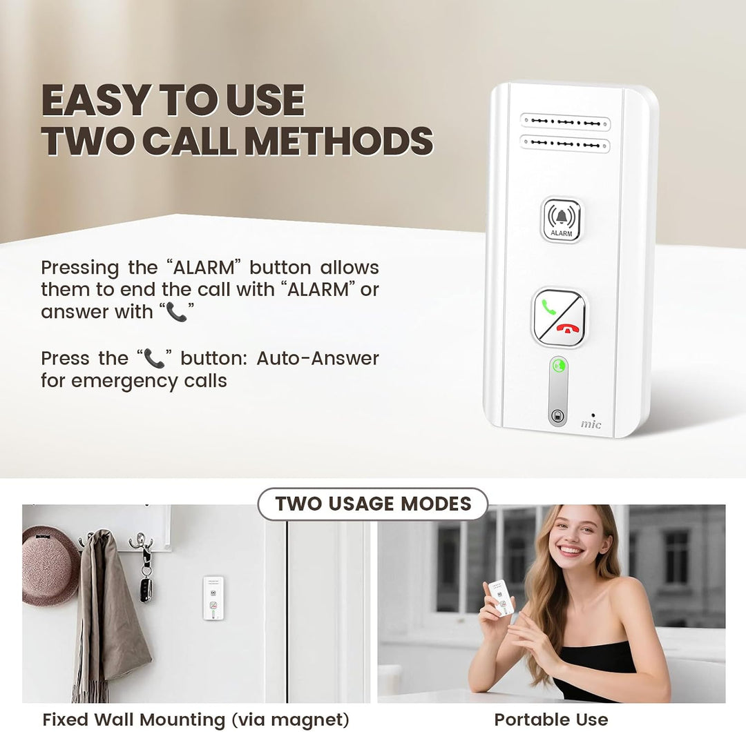 Gegensprechanlage Funk Kabellos 3er-Pack, 2-Wege-Gegensprechanlage (Weiss) | Kabelloses Intercom-Sys
