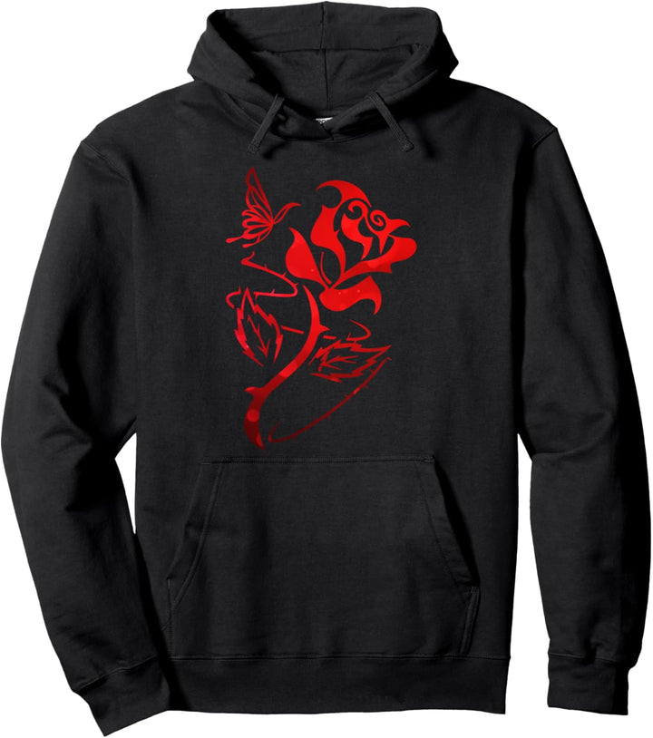 Rosen Blume Hobbygärtner Gärtner - Schmetterling Rose Pullover Hoodie
