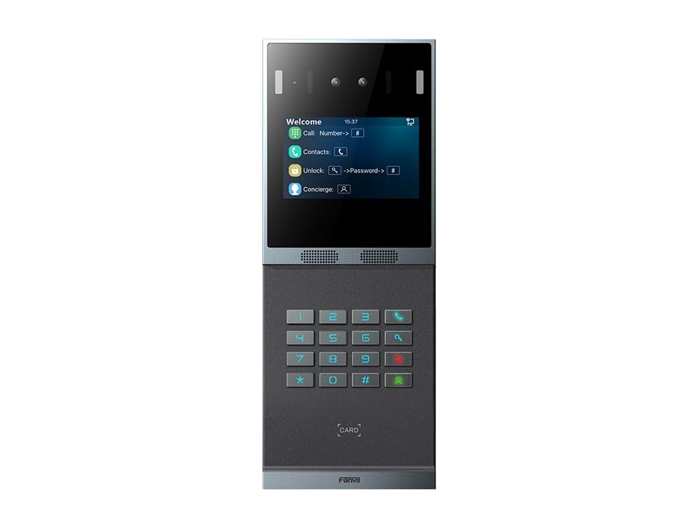 Fanvil i66 IP-Video-Türsprechanlage, LCD-Display, numerische Tastatur, 2 Relais, Kamera 2 MP, RFID,