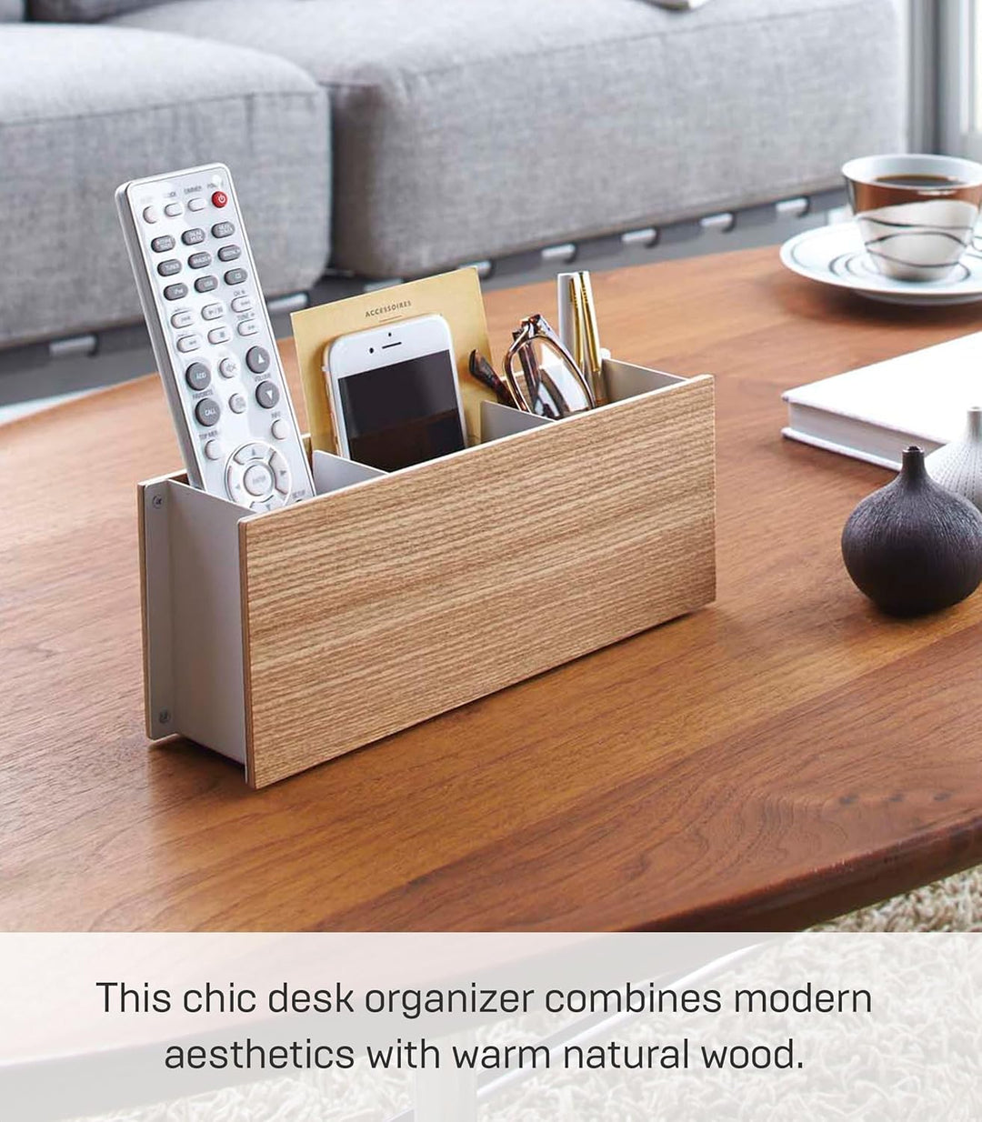 Pen &amp; Remote Rack - Rin - natural Weiss, Weiss