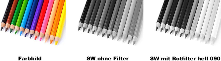 B+W Rotfilter hell 090 MRC Basic 49mm (16x vergütet, Professional), 1102678, Black