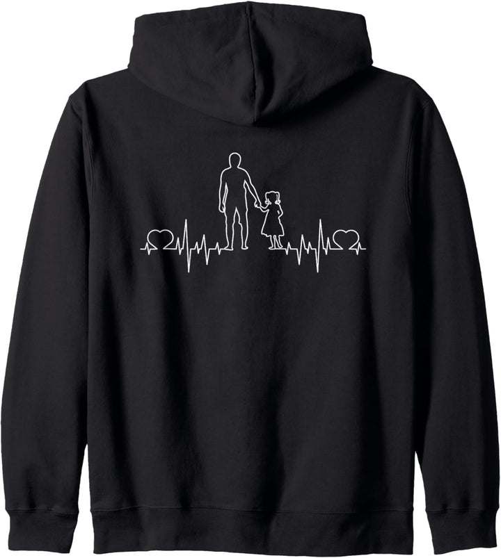 Vater &amp; Tochter Herzschlag Papa &amp; Kind Partnerlook Kapuzenjacke