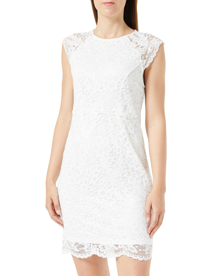 PIECES Damen Onlarzina Sl Lace Dress Wvn XS Cloud Dancer, XS Cloud Dancer