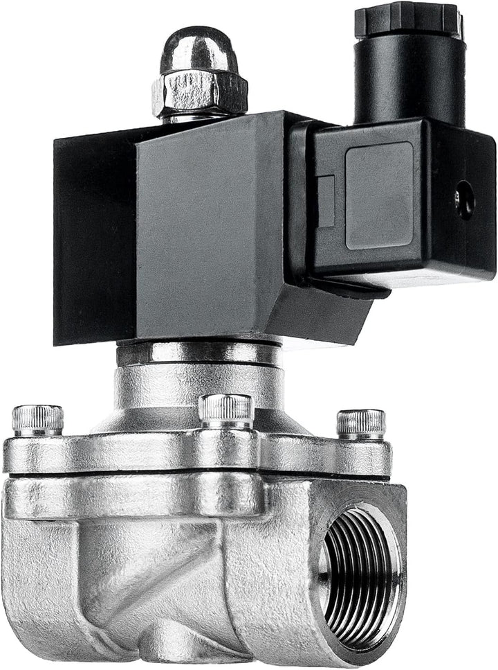 FSA Magnetventil Edelstahl 304 3/4" 12V DC 0-10 bar Viton stromlos geschlossen, 3/4" 12v Dc