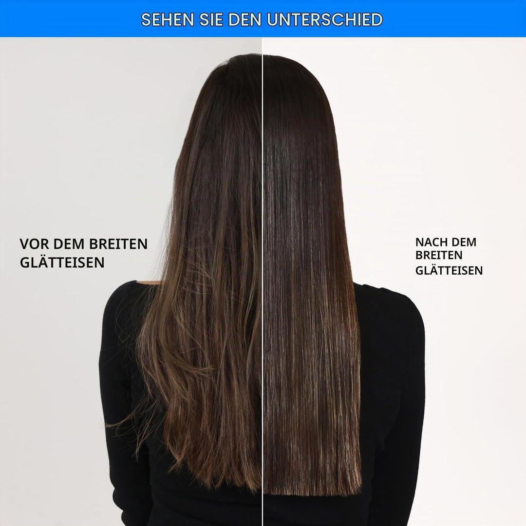 Cloud Nine The Wide Iron Glätteisen Schwarz – Haarglätter mit breiten Sericite-Platten, Revive Mode