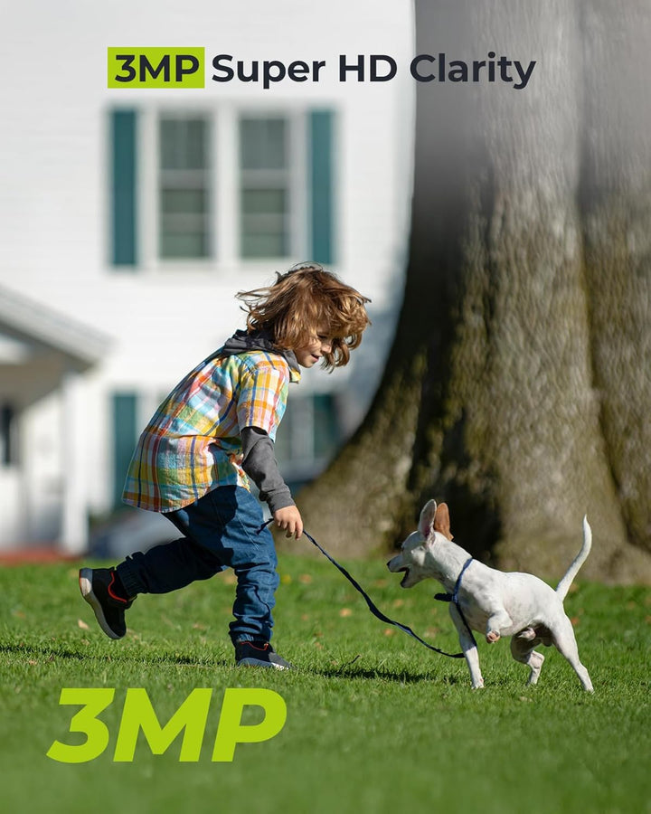 SANNCE 2K PoE Kamera Outdoor 3MP Farbige Nachtsicht Dome Überwachungskamera Aussen mit Audio, Nicht