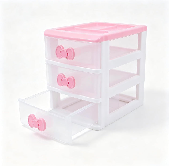 Schöne Mädchen rosa Farbe Kawaii & niedliche Desktop-Schublade Aufbewahrungsbox Empfänger Organizer