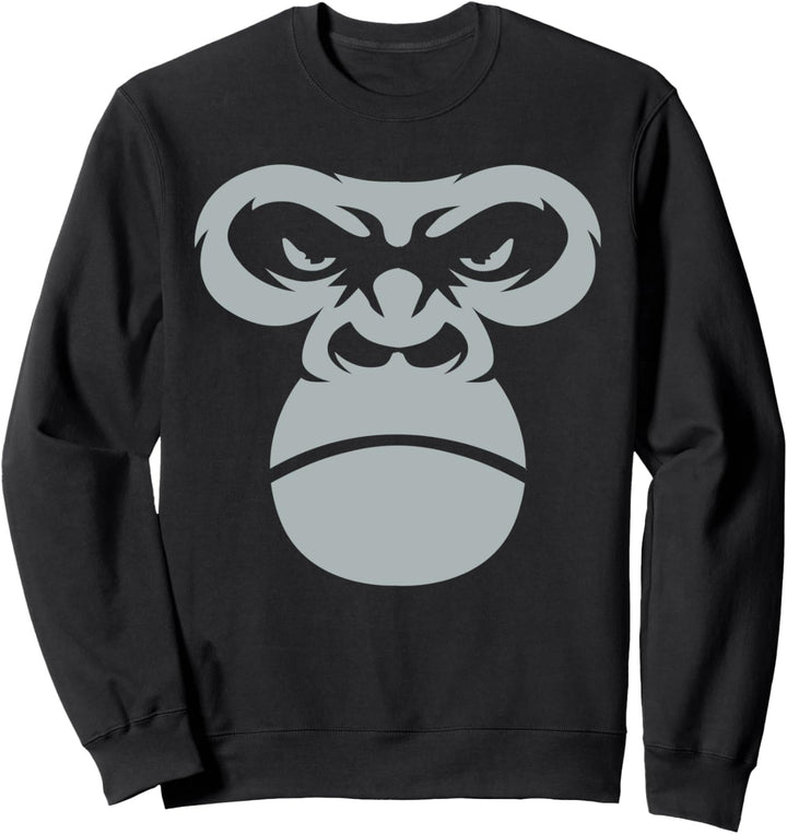 Gorilla Gesicht Silberrücken Affe Sweatshirt