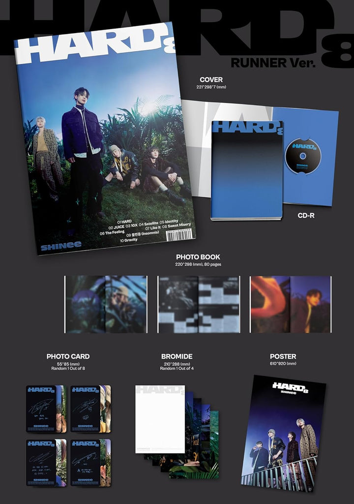 SHINee HARD 8th Album Contents+POB+Tracking Sealed (PhotoBook SET(A+B+C))