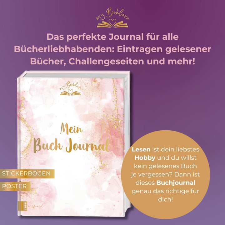 My Booklove: Mein Buch Journal - Light: Mit Eintrageseiten für Bücher, Buchbingo, Challenges, Buch-S