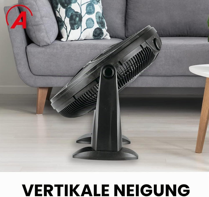 ARDES - AR5A51 Leiser Bodenventilator 5 FLÜGEL SPACE 51 - Bodenventilator ganz in Schwarz mit vertik