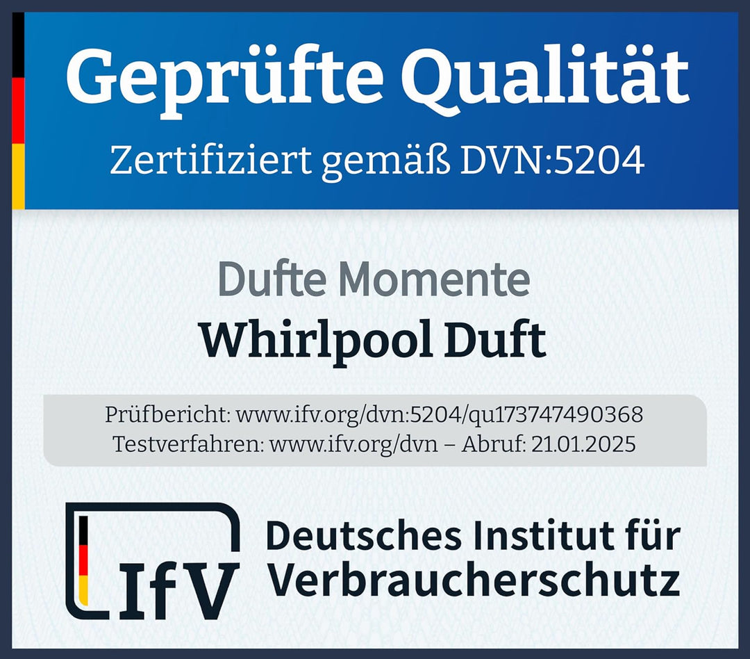 Whirlpoolduft 4 x 250ml in attraktiver Umverpackung - Kaminfeuer, Orange-Honig, Tannenbaum und Vanil