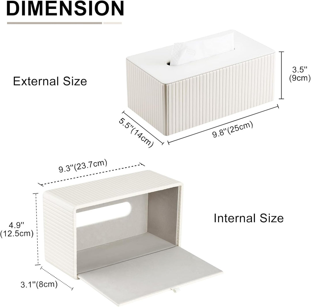 KINGFOM Kosmetiktücherbox Taschentuchbox, Rechteckige Tissue Box Tücherbox für Wohnzimmer, Badezimme