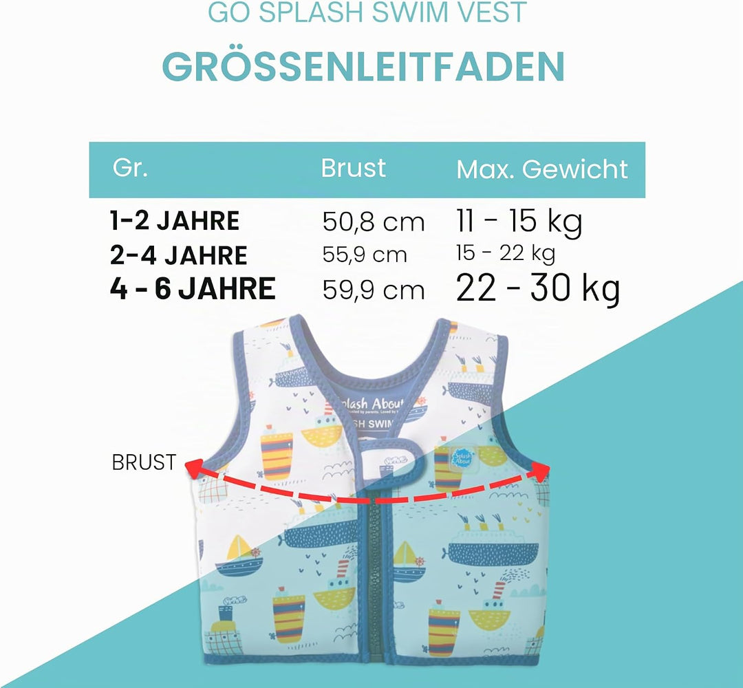 Splash About Go Splash Schwimmweste Tug Boats 1-2 jahre, Tug Boats 1-2 jahre