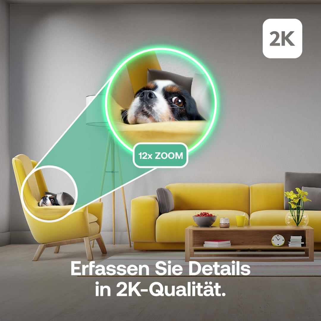 Arlo Indoor 3 PTZ 2K Überwachungskamera Innen, 1er Set, 360º Schwenkbar, 2-Wege-Audio, Bewegungsverf