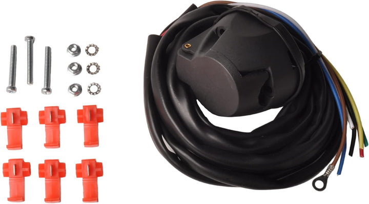 ProPlus 343505 Steckose 7 polig mit Kabelsatz vorgefertigt mit 1,5 Meter Kabel für Wohnwagen Anhänge