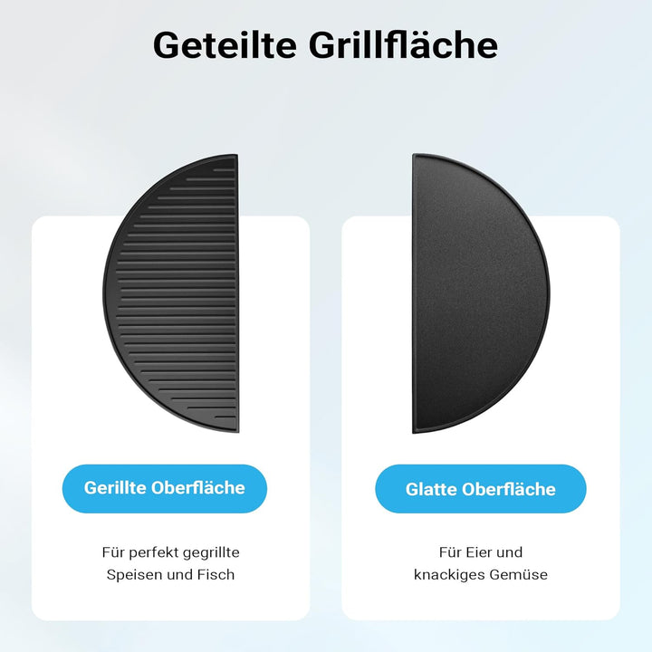 Wiltec Gusseisen Grillplatte 49,8 x 24,3 x 1,5 cm, Gusseisenplatte für Grill mit guter Hitzespeicher