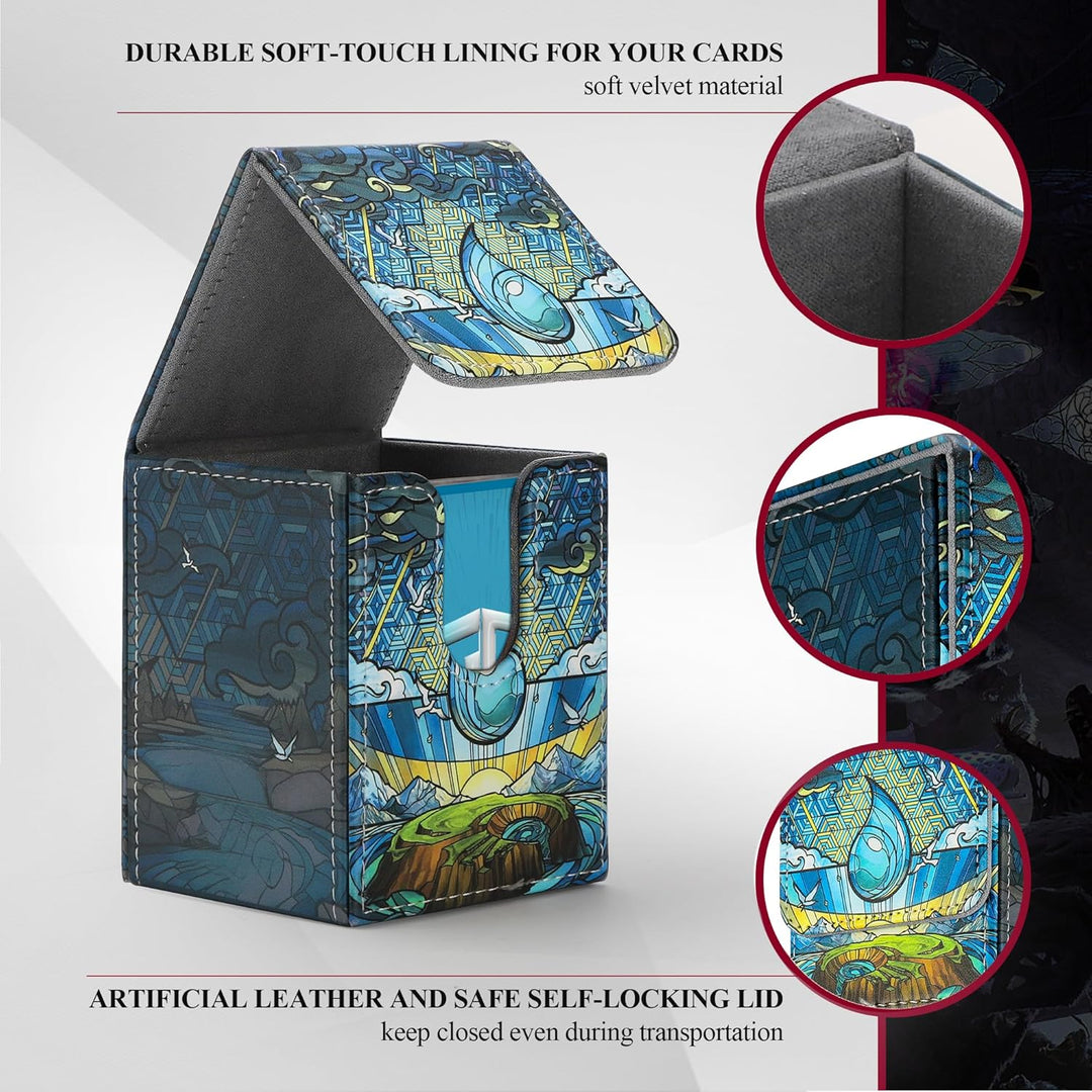 Deck Box für MTG Karten, TCG Aufbewahrungsbox für Magic The Gathering Karten für über 100 einzeln ge