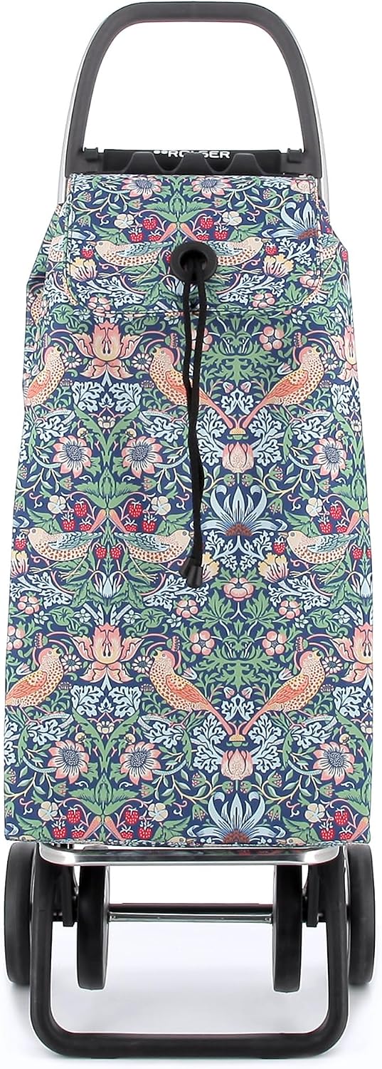 Klappbarer Einkaufstrolley Rolser I-Max William Morris 4 Räder - Birds 4 Räder Zusammenklappbar Bird